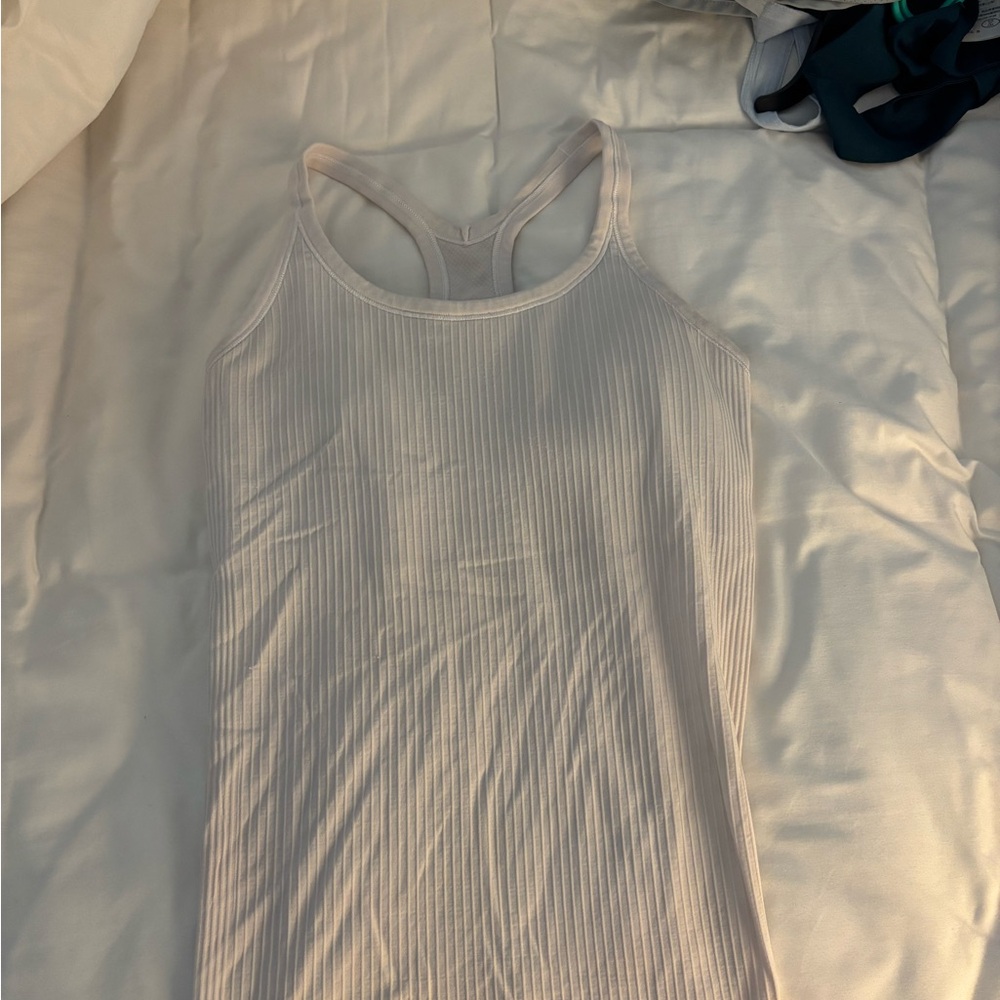 Women's white padded LULU Top
